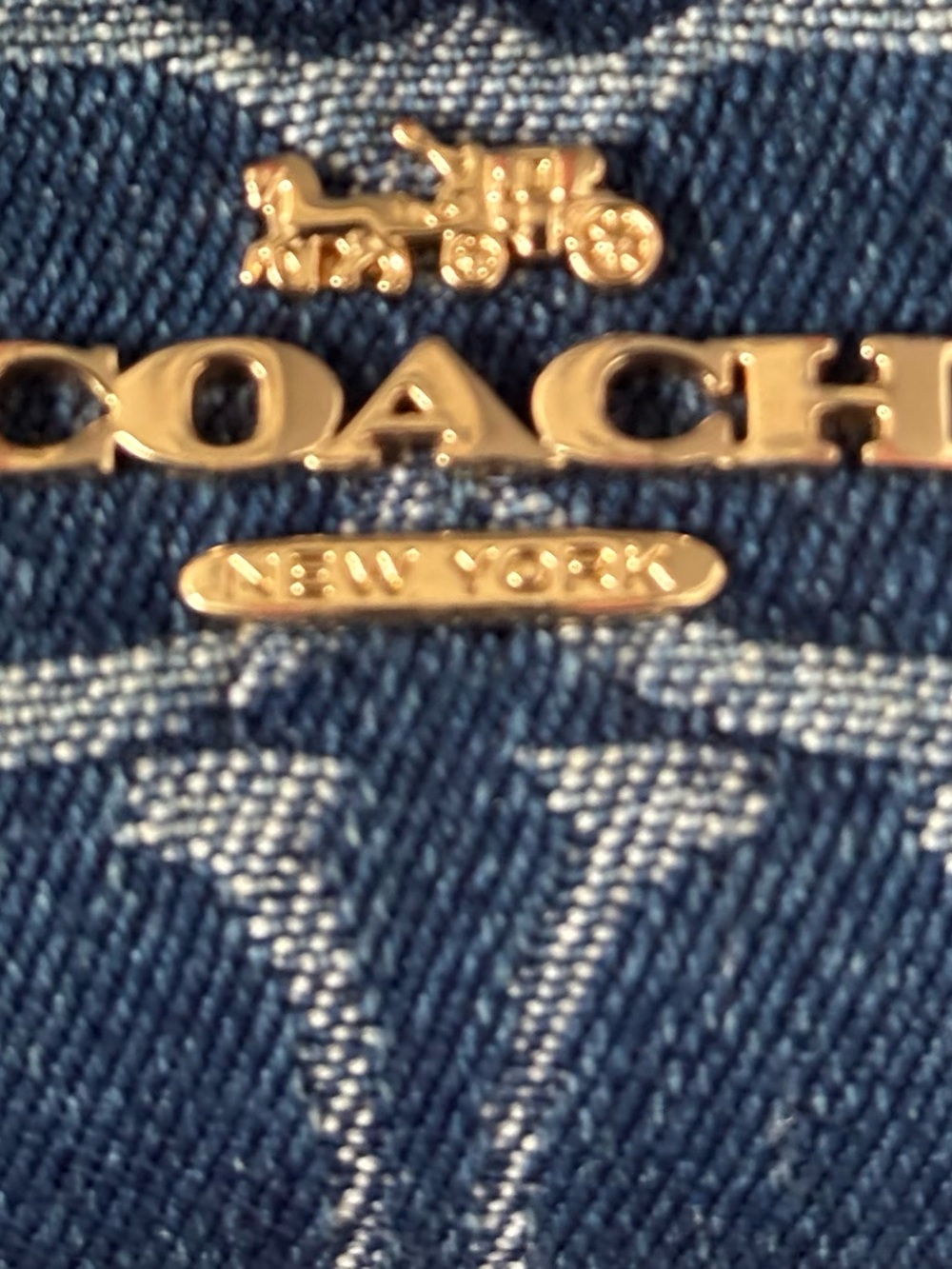 Coach Double Zip Wallet in Signature Denim - Picture 2 of 12